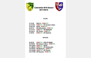 Calendrier M16