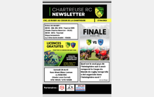 Newsletter du Chartreuse Rugby Club du 27/04/2023