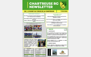 Newsletter du Chartreuse Rugby Club n°20