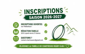 Inscription saison 2026-2027