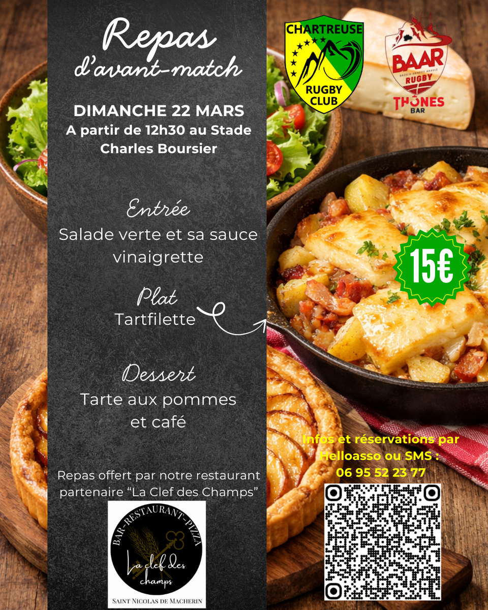 Repas d'avant match CRC-BAAR Thônes