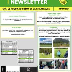 Newsletter du Chartreuse Rugby Club n°33